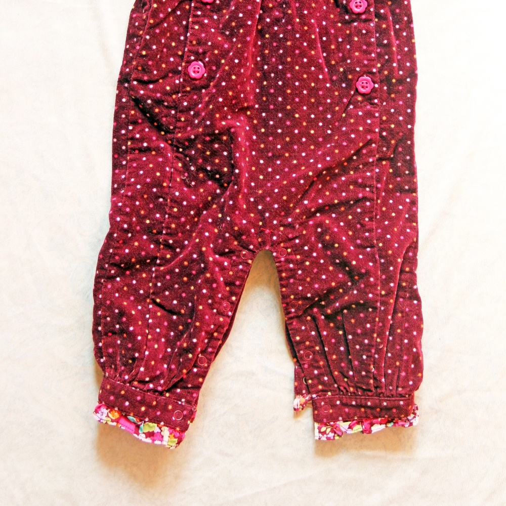 Fancy Velour Romper Overalls - Picture 3 of 5